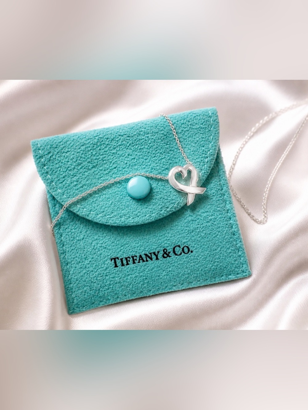 Tiffany & Co. Paloma Picasso Elsa Peretti Open Heart Pendant, 925